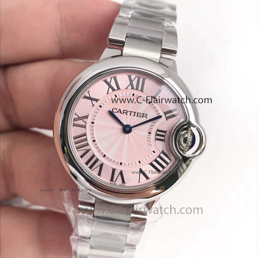 New Copy Cartier Quartz Watch/ Ballon Bleu Pink Roman Dial Watch New Copy Cartier Quartz Watch/ Ballon Bleu Pink Roman Dial Watch